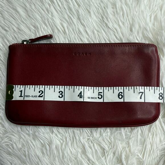 Vintage COACH y2k Red Slim Money Make up Cosmetic Case - Picture 13 of 14